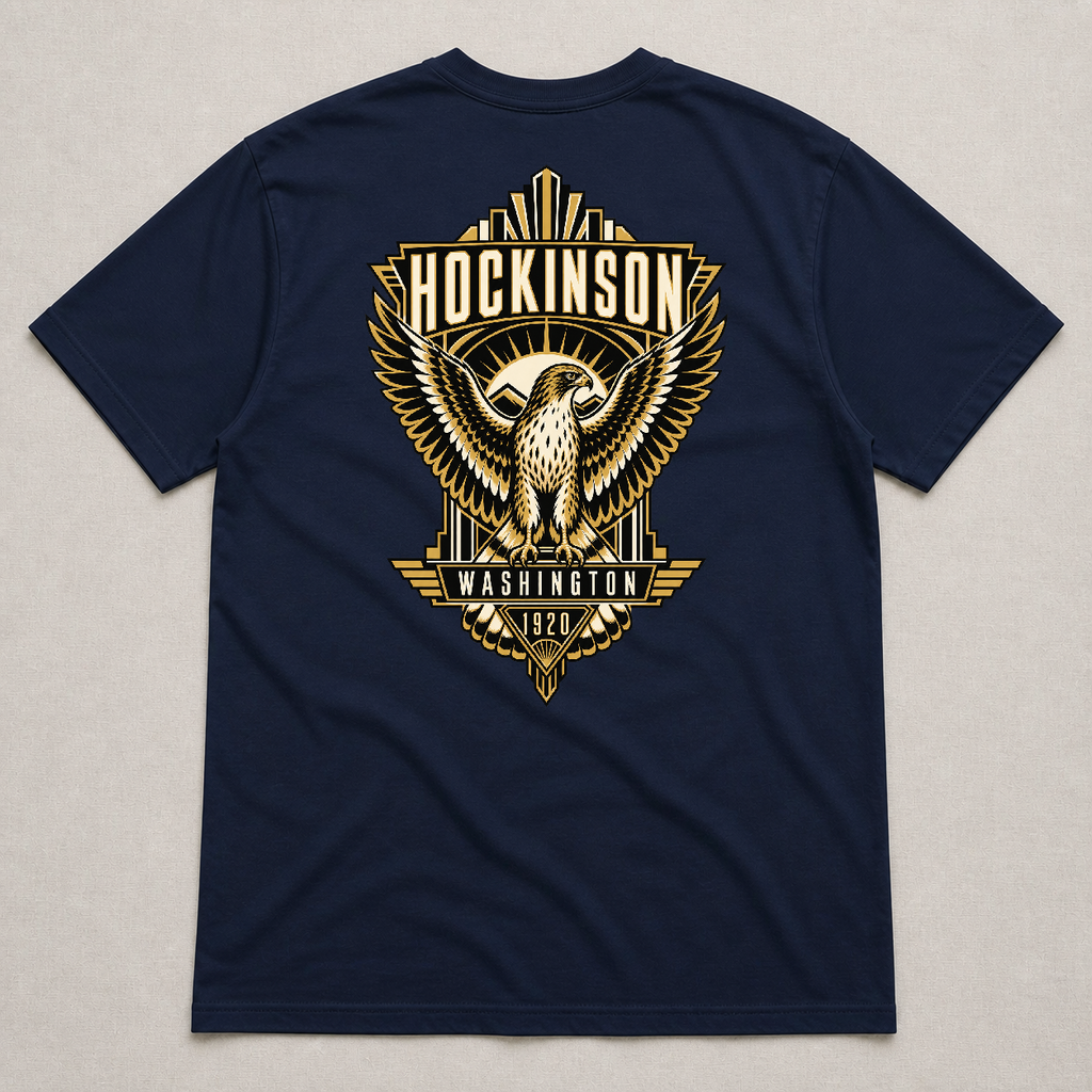 Back print view of Hockinson WA 1920 Heritage Series T-Shirt