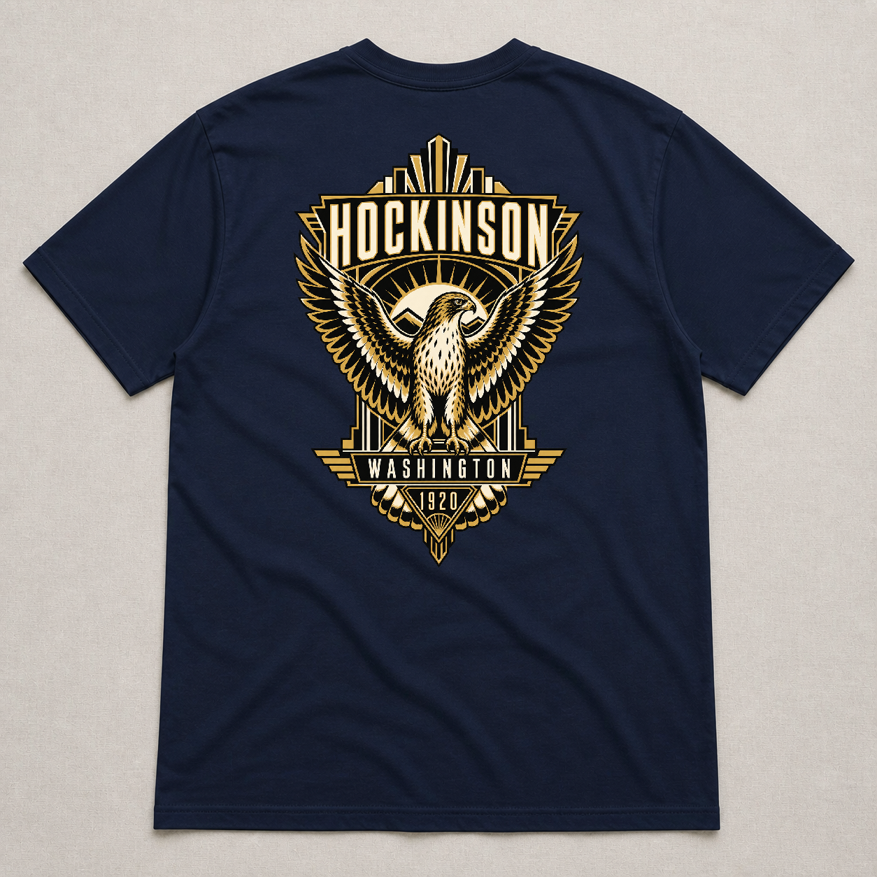 Back print view of Hockinson WA 1920 Heritage Series T-Shirt