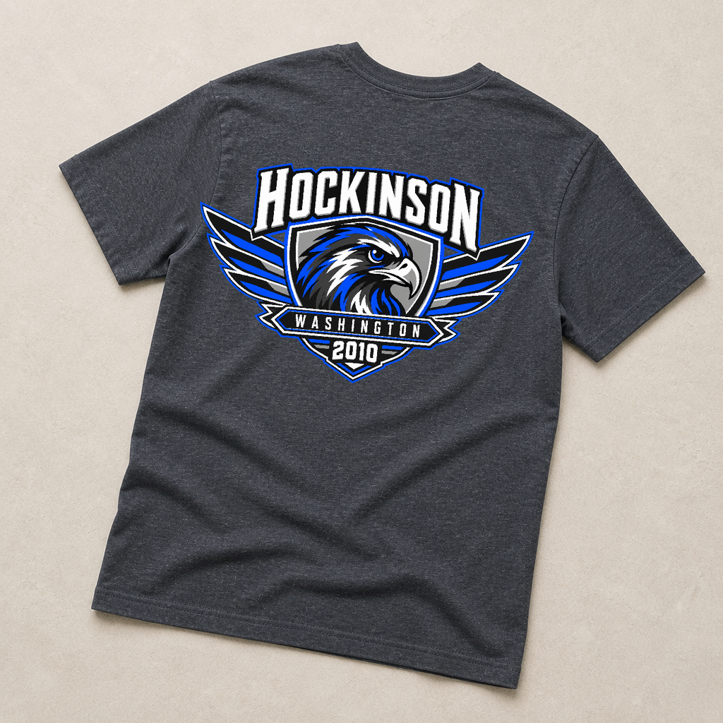 Back print view of Hockinson WA 2010 Heritage Series T-Shirt
