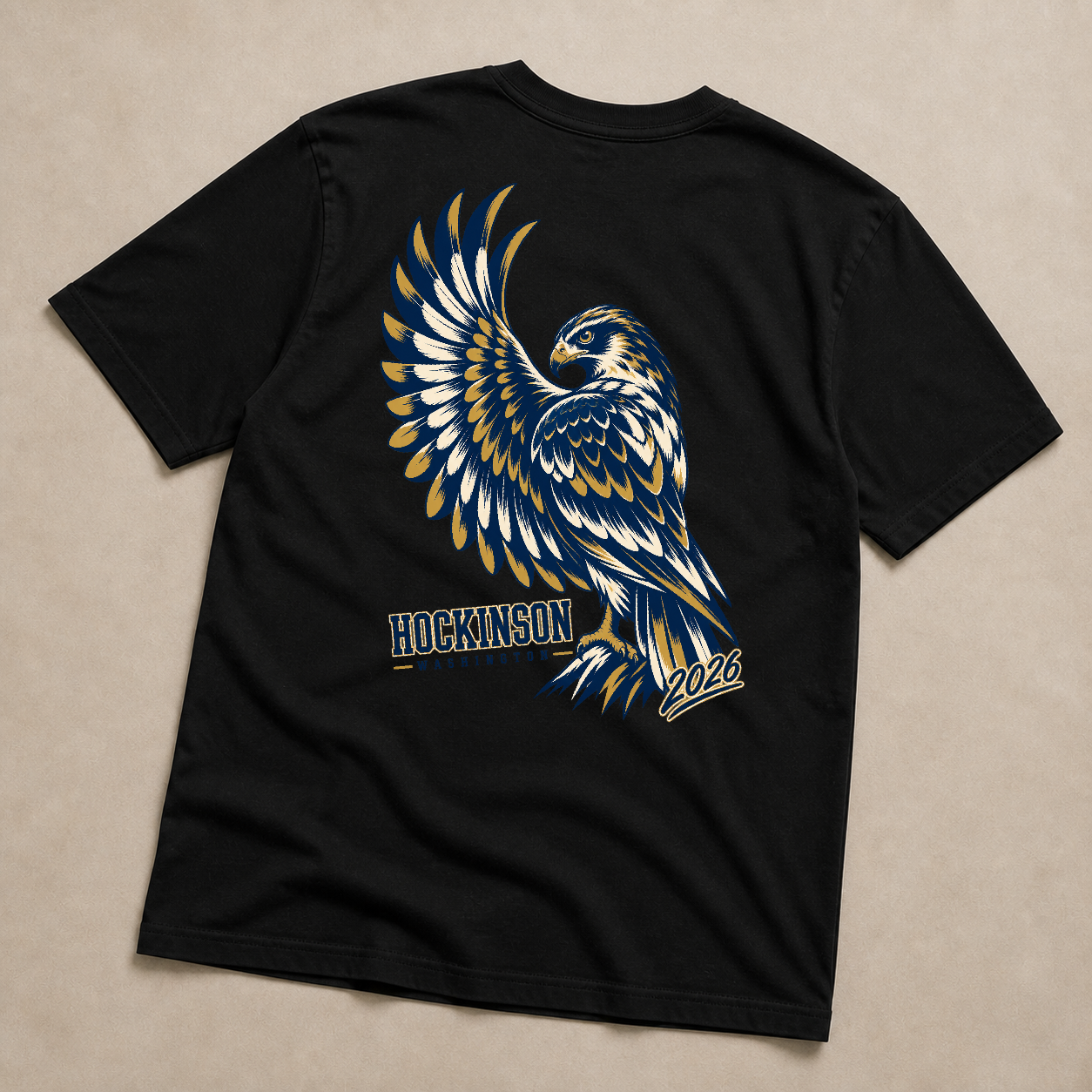 Back print view of Hockinson WA 2026 Heritage Series T-Shirt