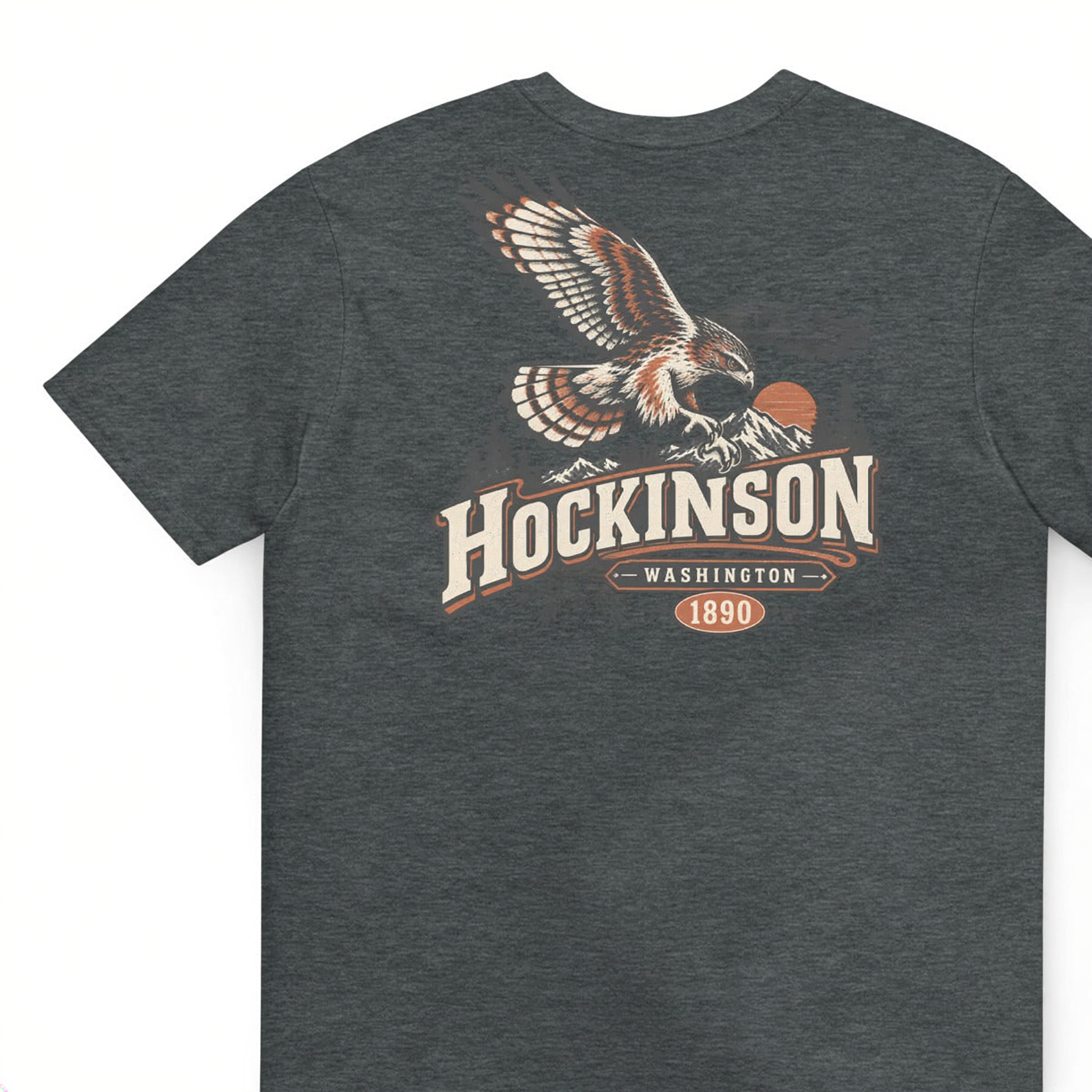 Back print photograph of Hockinson WA 1890 Heritage Series T-Shirt