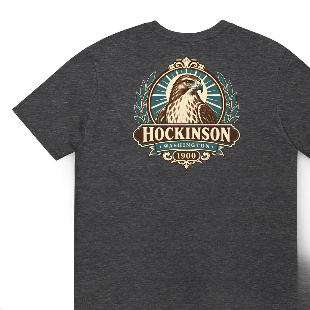 Back print photograph of Hockinson WA 1900 Heritage Series T-Shirt