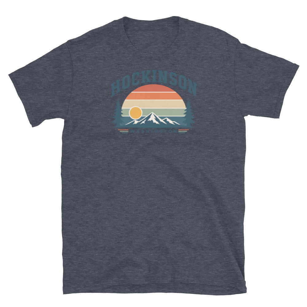 Hockinson WA retro sunset mountains Pacific Northwest forest shirt